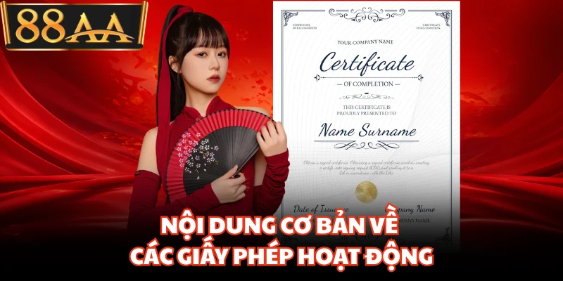 Nội dung cơ bản về các giấy phép hoạt động
